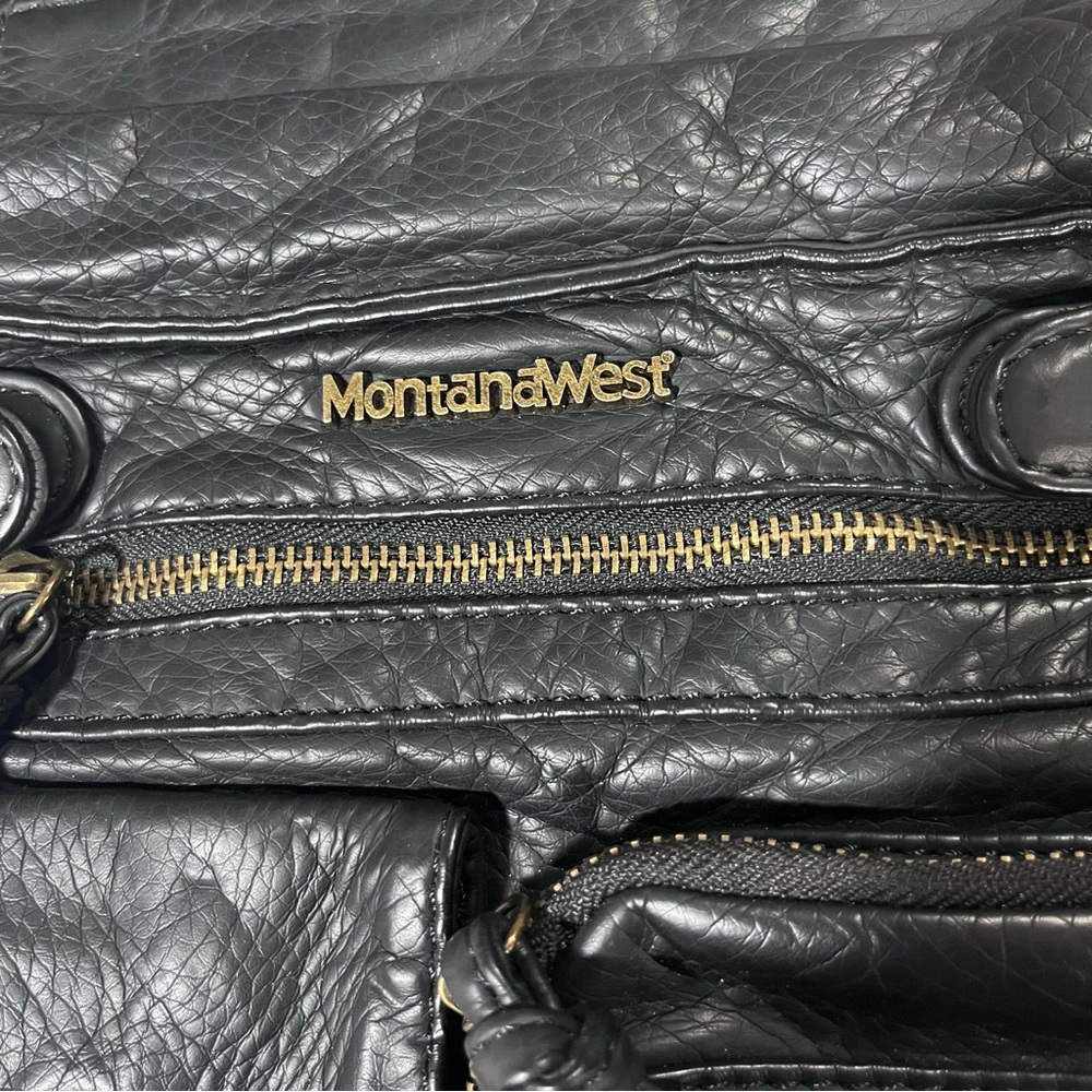 Montana West Buttery Soft Black Vegan Leather Crossbody Bag Purse Pocketbook - Picture 4 of 14